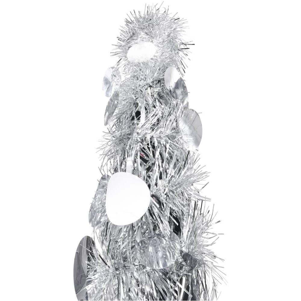 Albero di Natale Artificiale Apribile Argento 180 cm PET - Foto 2