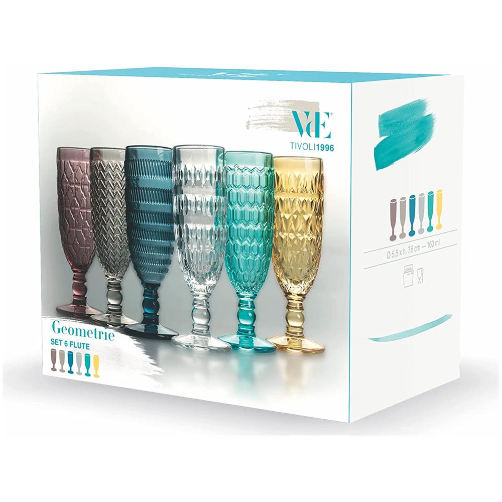 Set 6 Flute Geometrie - Foto 3