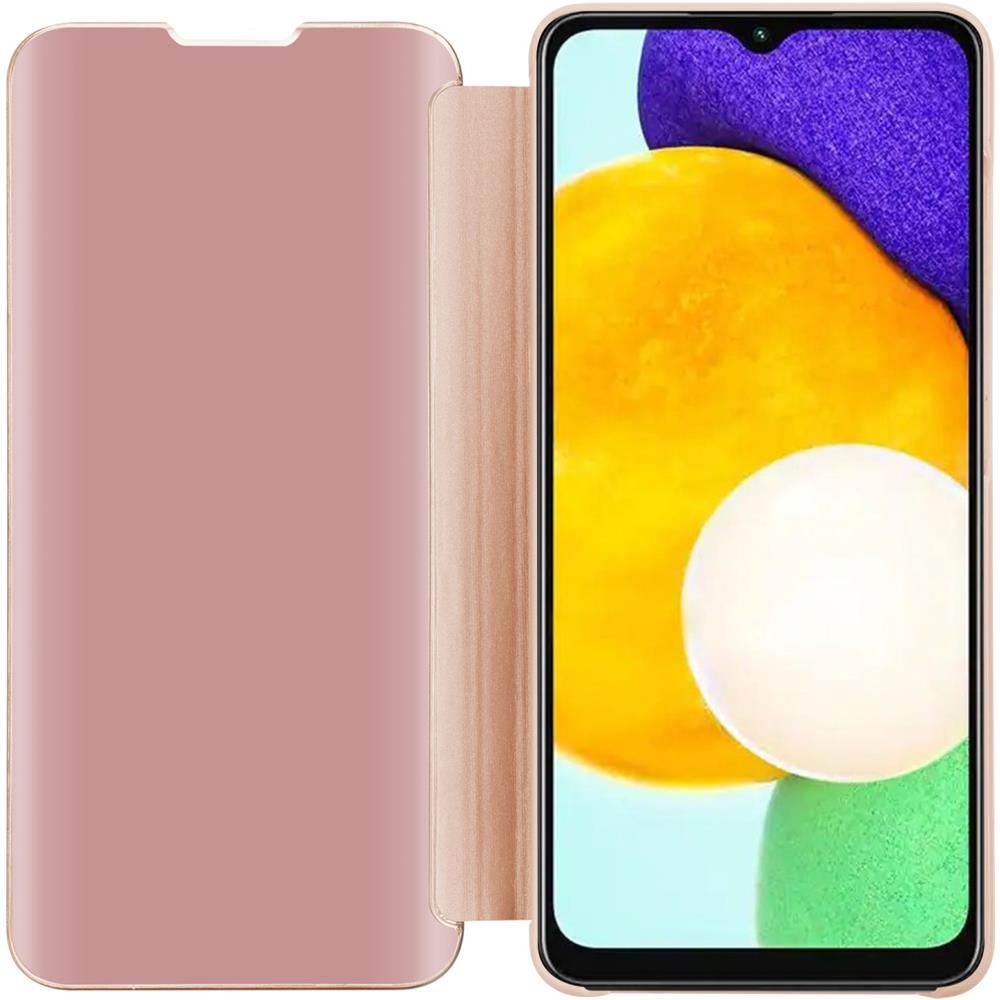 Custodia Compatibile Con Samsung Galaxy A13 5g In Kunzit Rosa - Clear View Specchio Coperchio Protettivo Con Funzione Di Supporto Protezione A 360 Gradi - Foto 2