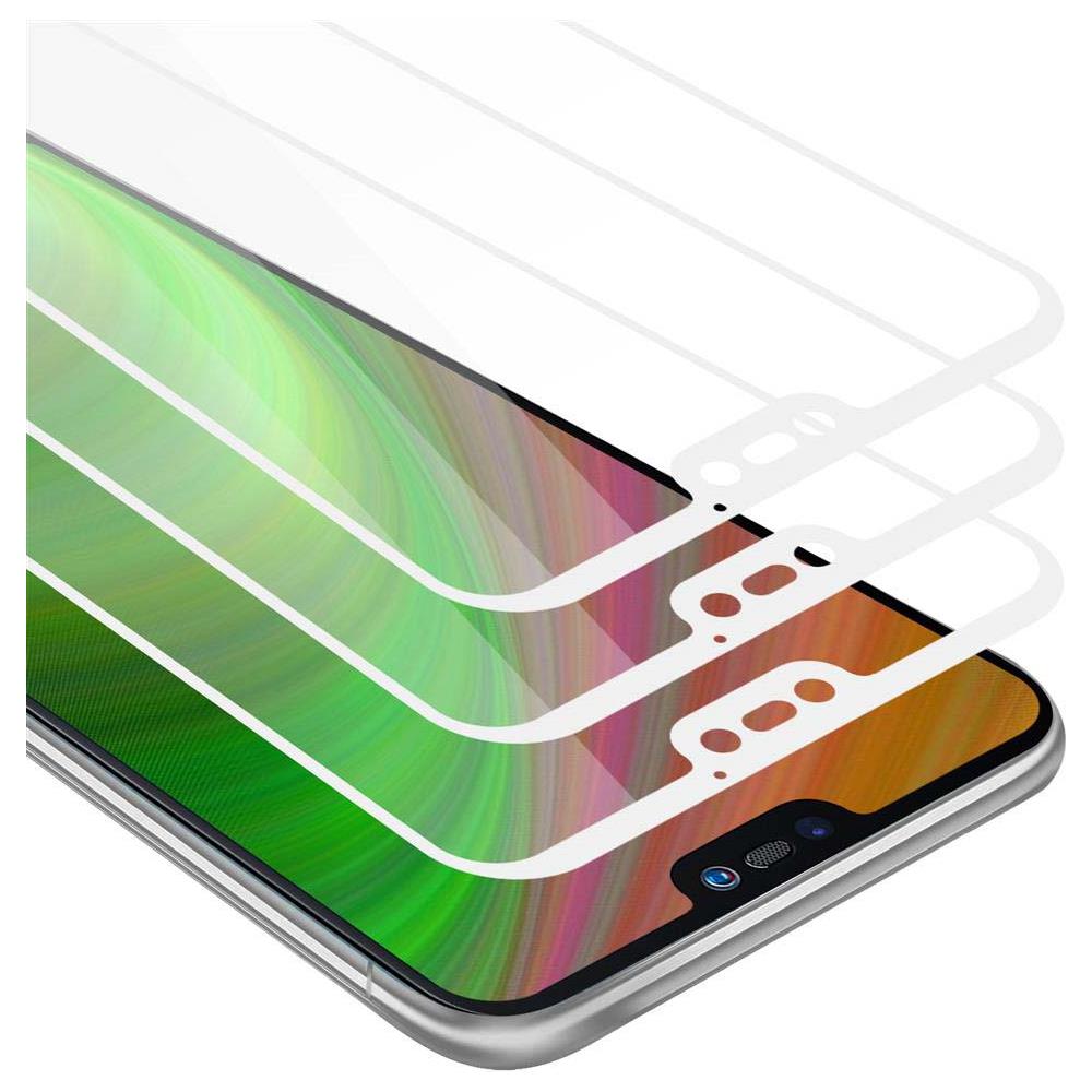 3x Pellicola Armatura A Schermo Intero Compatibile Con Huawei P20 Lite In Trasparente Con Bianco - 3x Vetro Temperato (tempered) Di Protezione Del Display In Durezza 9h Con 3d Touch - Foto 1