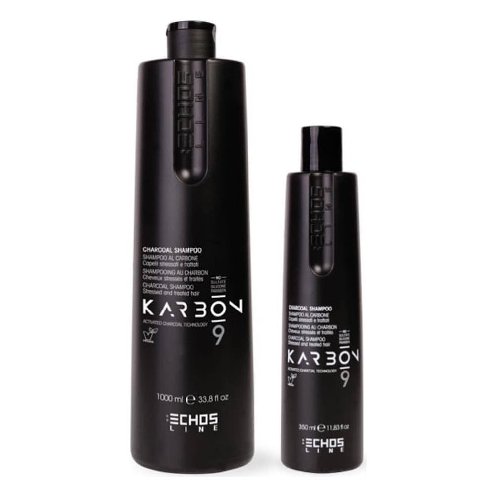 Shampoo Al Carbone Charcoal Per Cap. Stressati E Trattati 350ml Echosline - Foto 2