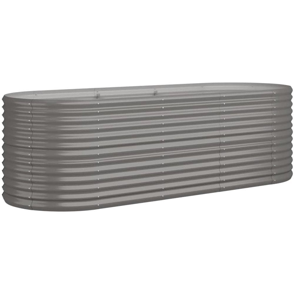 Letto Giardino Acciaio Verniciato a Polvere 224x80x68 cm Grigio - Foto 1