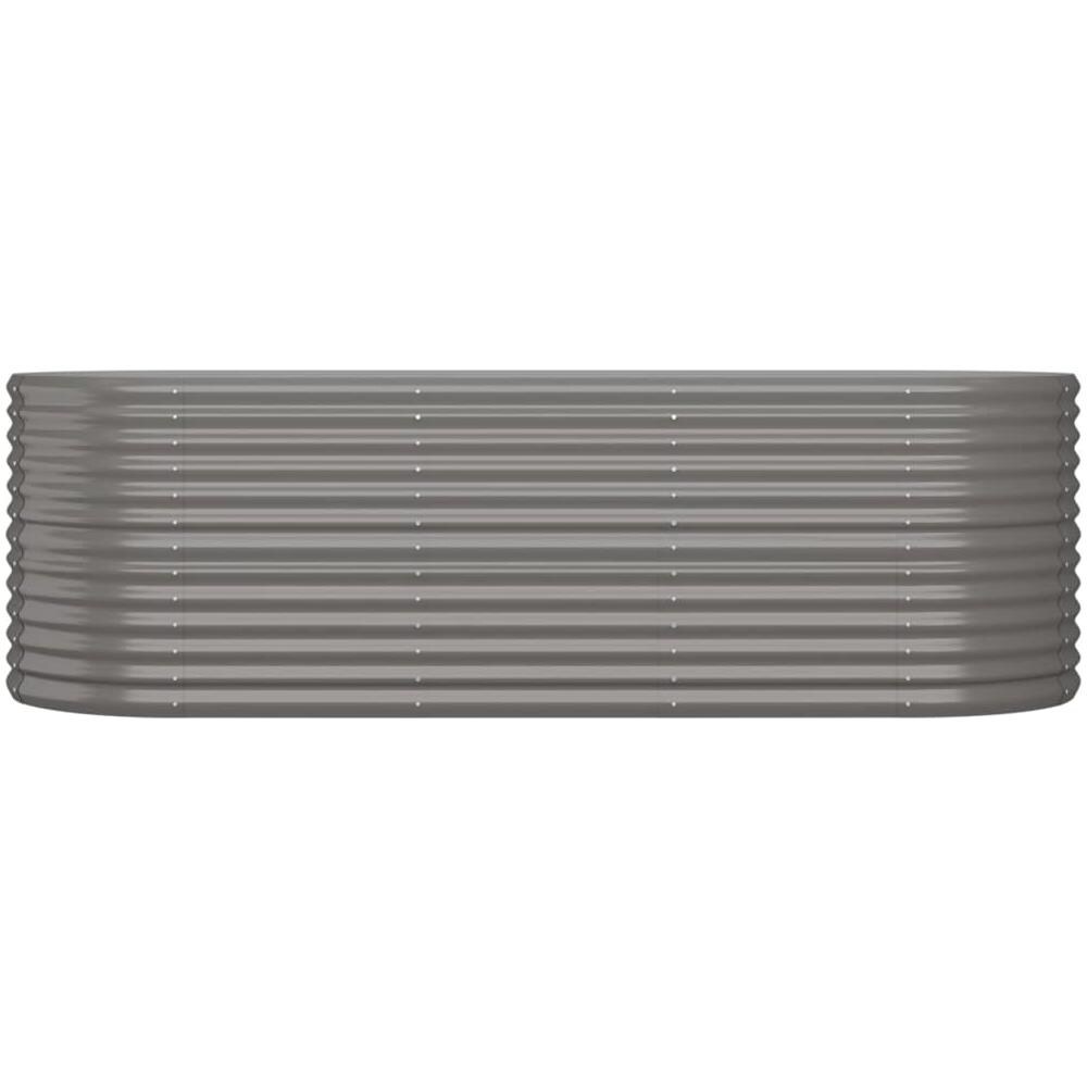 Letto Giardino Acciaio Verniciato a Polvere 224x80x68 cm Grigio - Foto 2