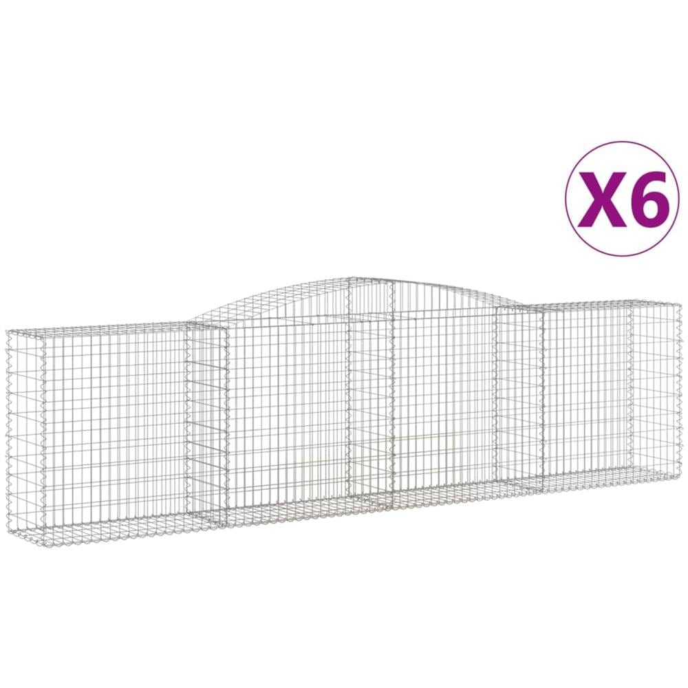 Cesti Gabbioni Ad Arco 6 Pz 400x50x100/120 Cm Ferro Zincato - Foto 1