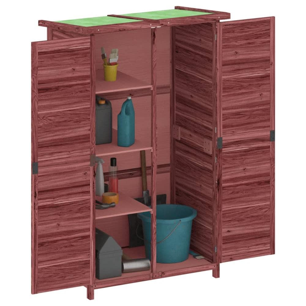 Rimessa Da Giardino Moka 83x57x140 Cm In Legno Massello Di Pino - Foto 3