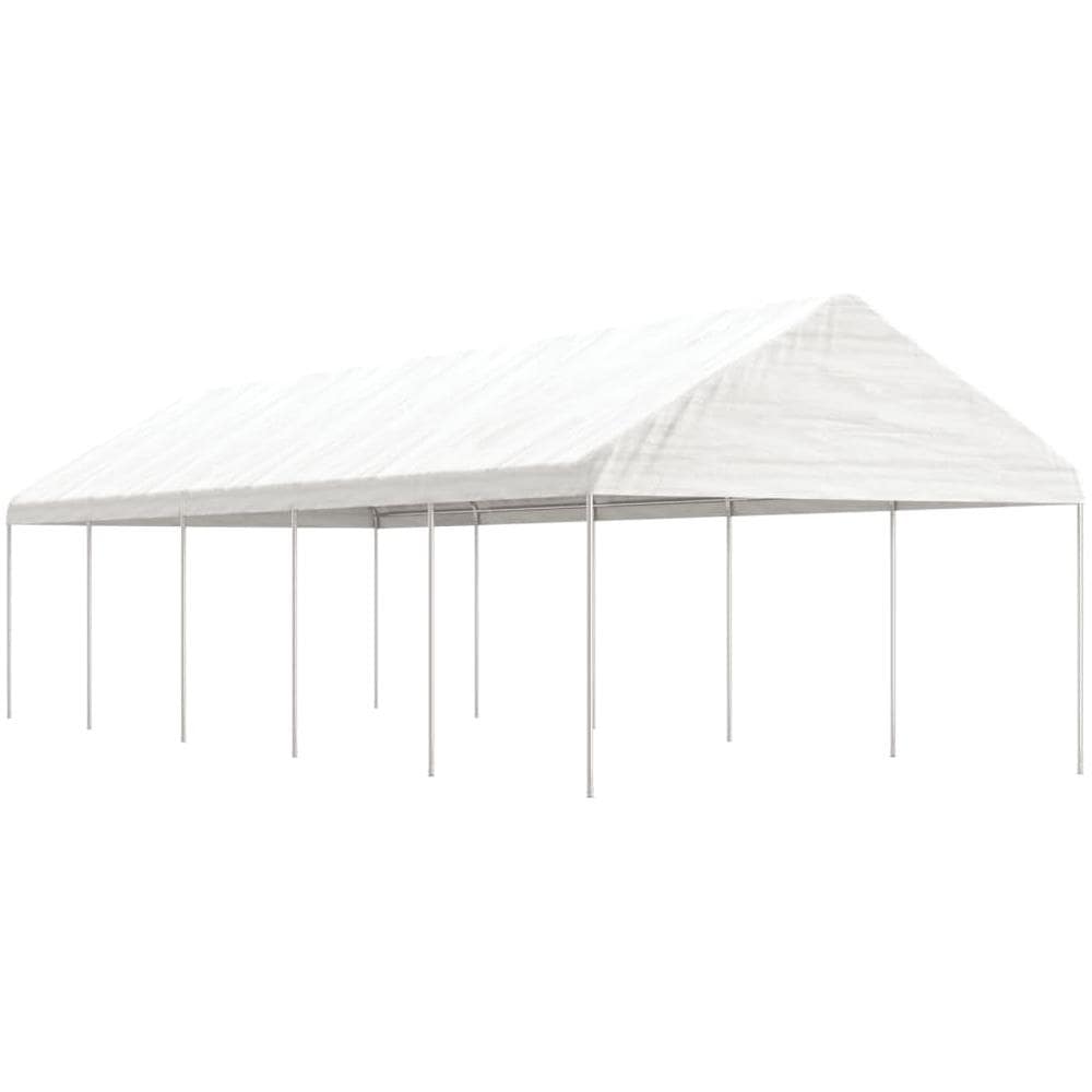 Gazebo Con Tetto Bianco 11,15x4,08x3,22 M In Polietilene - Foto 1