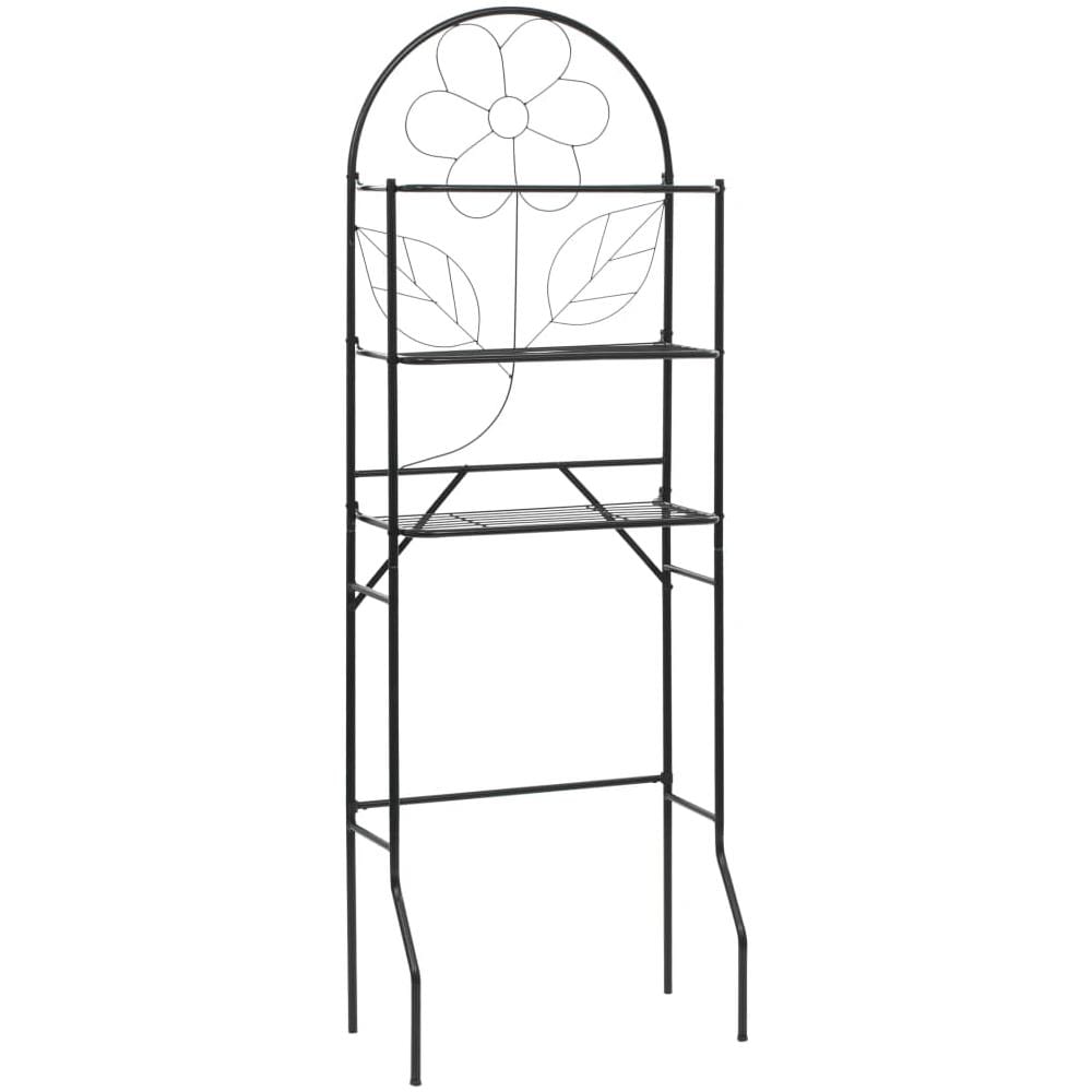 Scaffale Da Bagno 60x33x174 Cm Nero - Foto 1