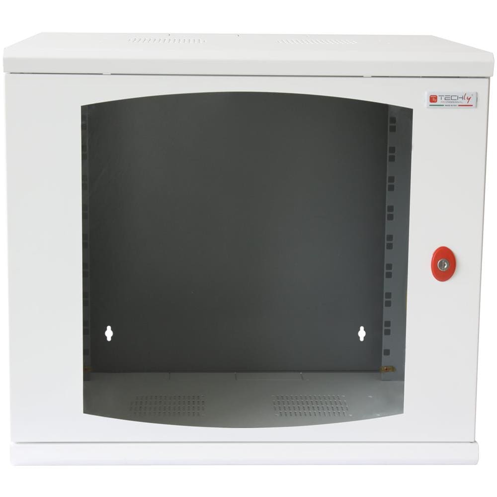 Armadio Rack 19 '' A Muro 10 Unità Sezione Unica Prof. 600 millimetri Bianco - Foto 2