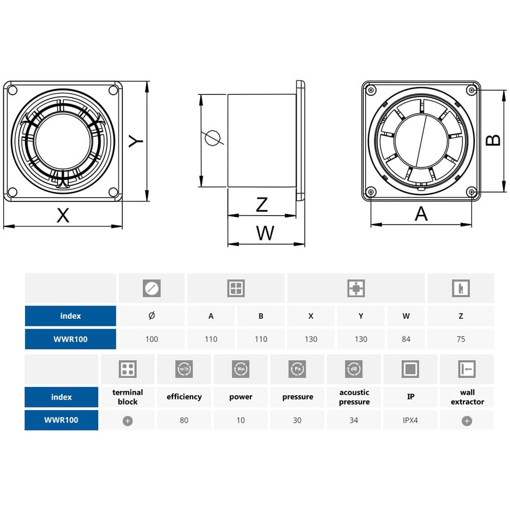 A Basso Consumo Energetico In Silenzio Bagno Cucina Aspiùatore 100 Millimetri Ventilatore Anello Di Serie - Foto 2