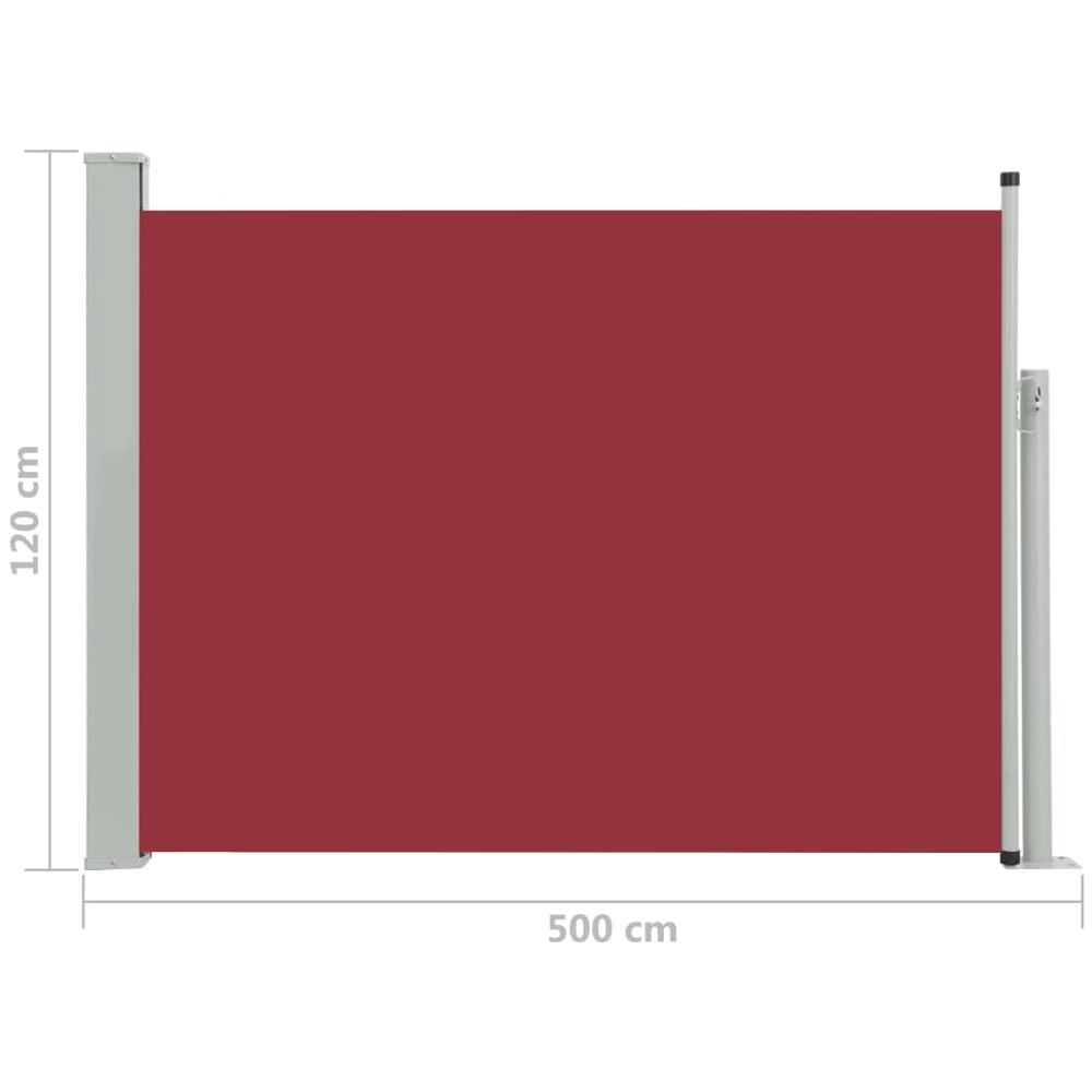 Tenda Laterale Retrattile Per Patio 120x500 Cm Rossa - Foto 14