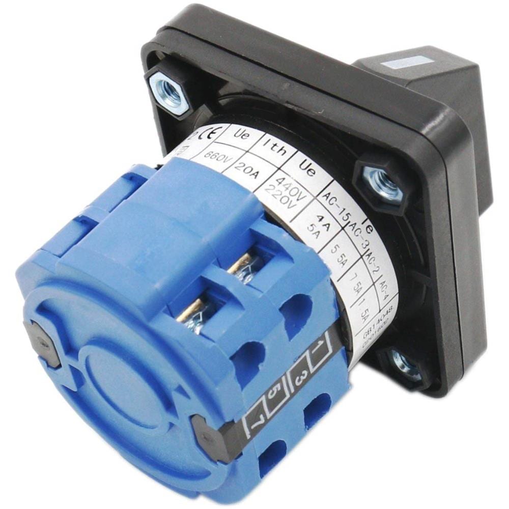 Universale Rotary Cam Selettore Commutatore Szw26-20 D202.2 660v 20a On-off-on 3 Posizione 2 Fase 8 Terminali Ce - Foto 3
