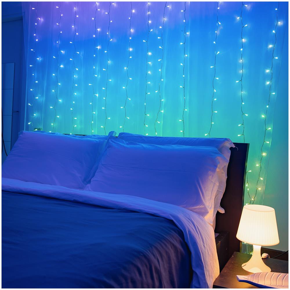 Luci Di Natale Curtain 210 Led Rgb Twinkly Multicolore - Foto 2