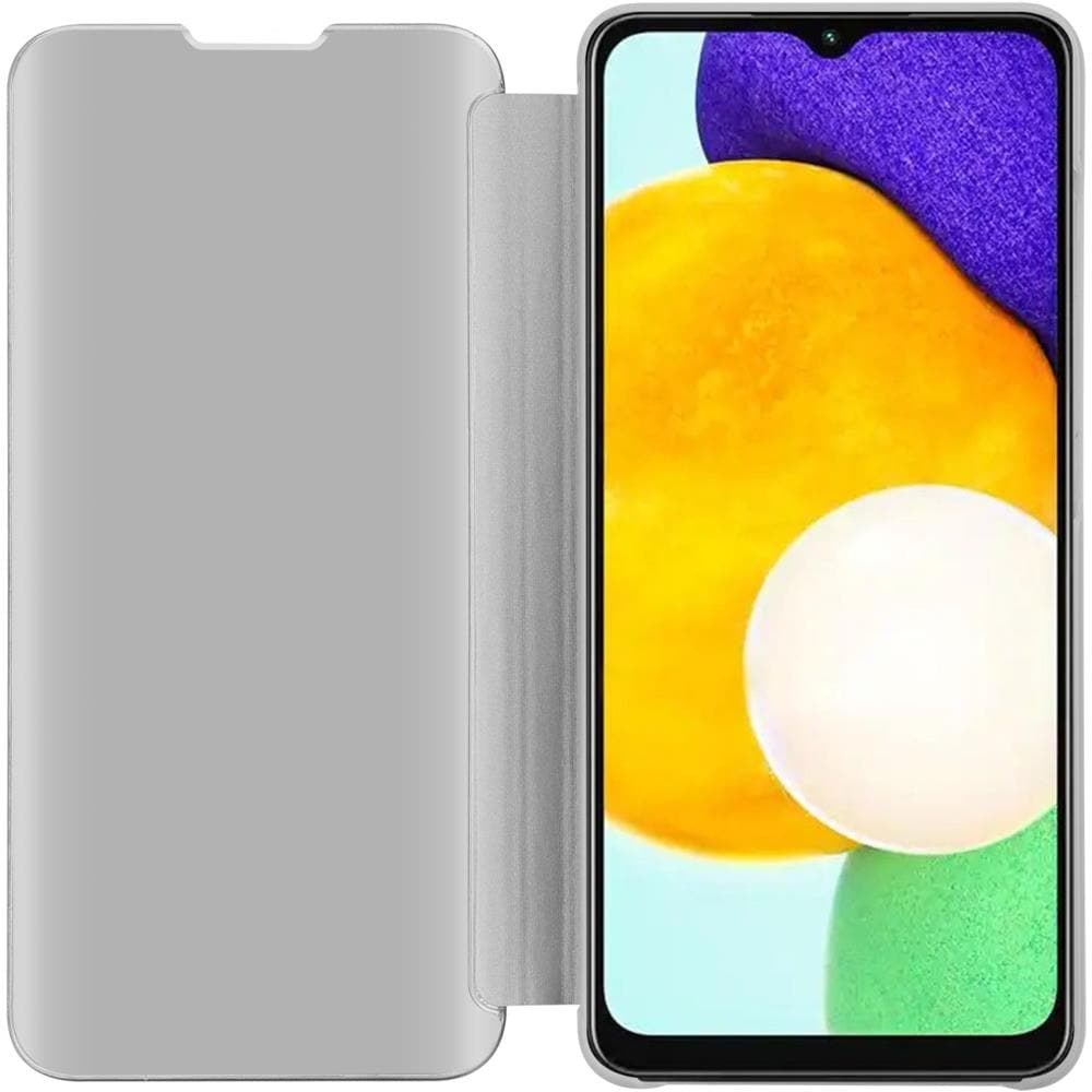 Custodia Compatibile Con Samsung Galaxy A13 5g In Agata Argento - Clear View Specchio Coperchio Protettivo Con Funzione Di Supporto Protezione A 360 Gradi - Foto 2