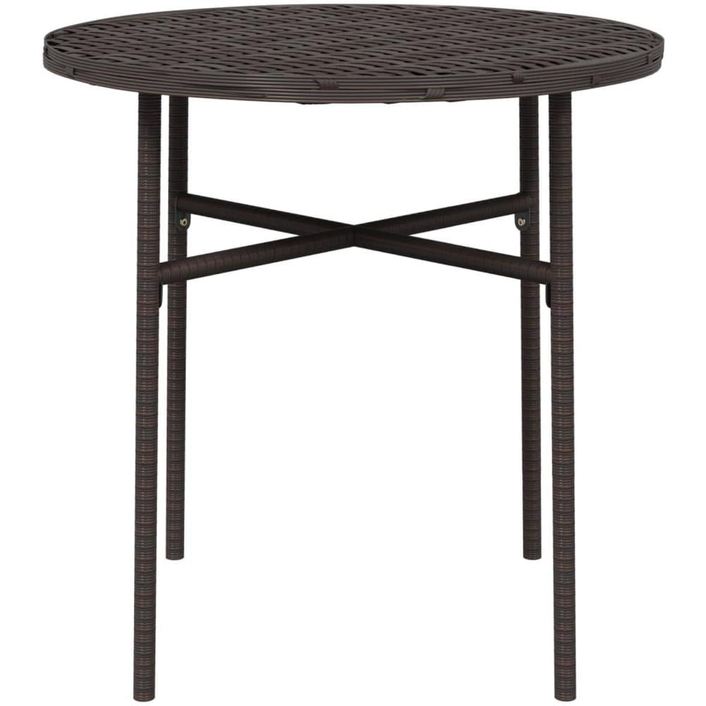 Tavolino Da Tè Marrone 45 Cm In Polyrattan - Foto 3