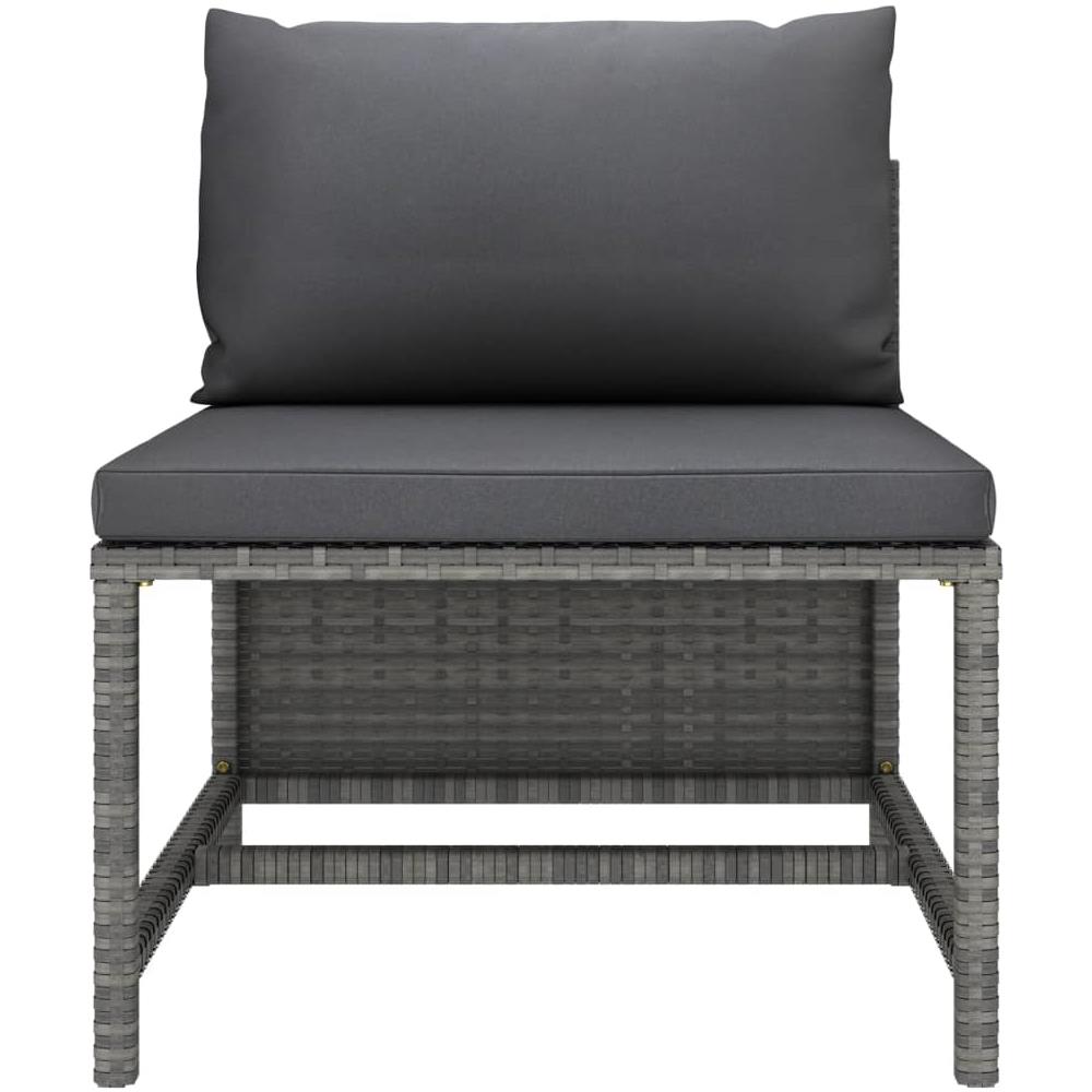 Set Divani Da Giardino 10 Pz Con Cuscini In Polyrattan Grigio - Foto 8