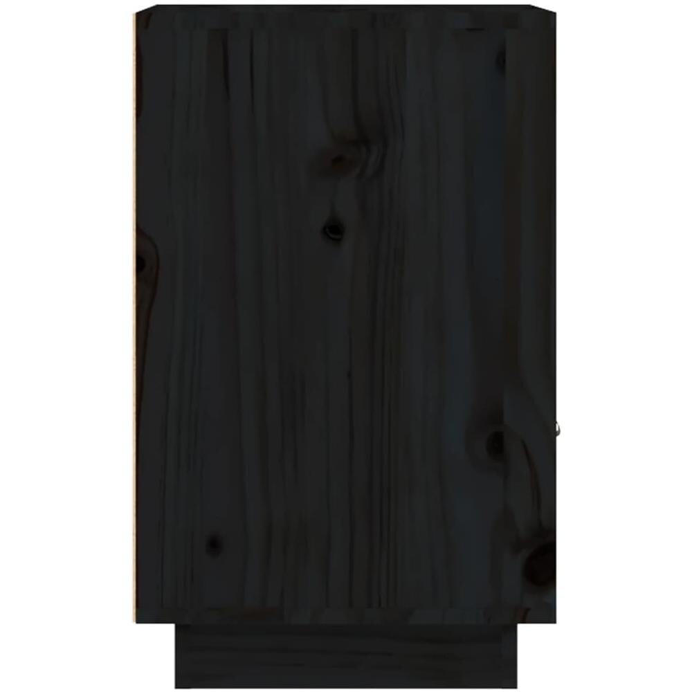 Comodini Neri 2 Pz 40x34x55 Cm In Legno Massello Di Pino - Foto 10