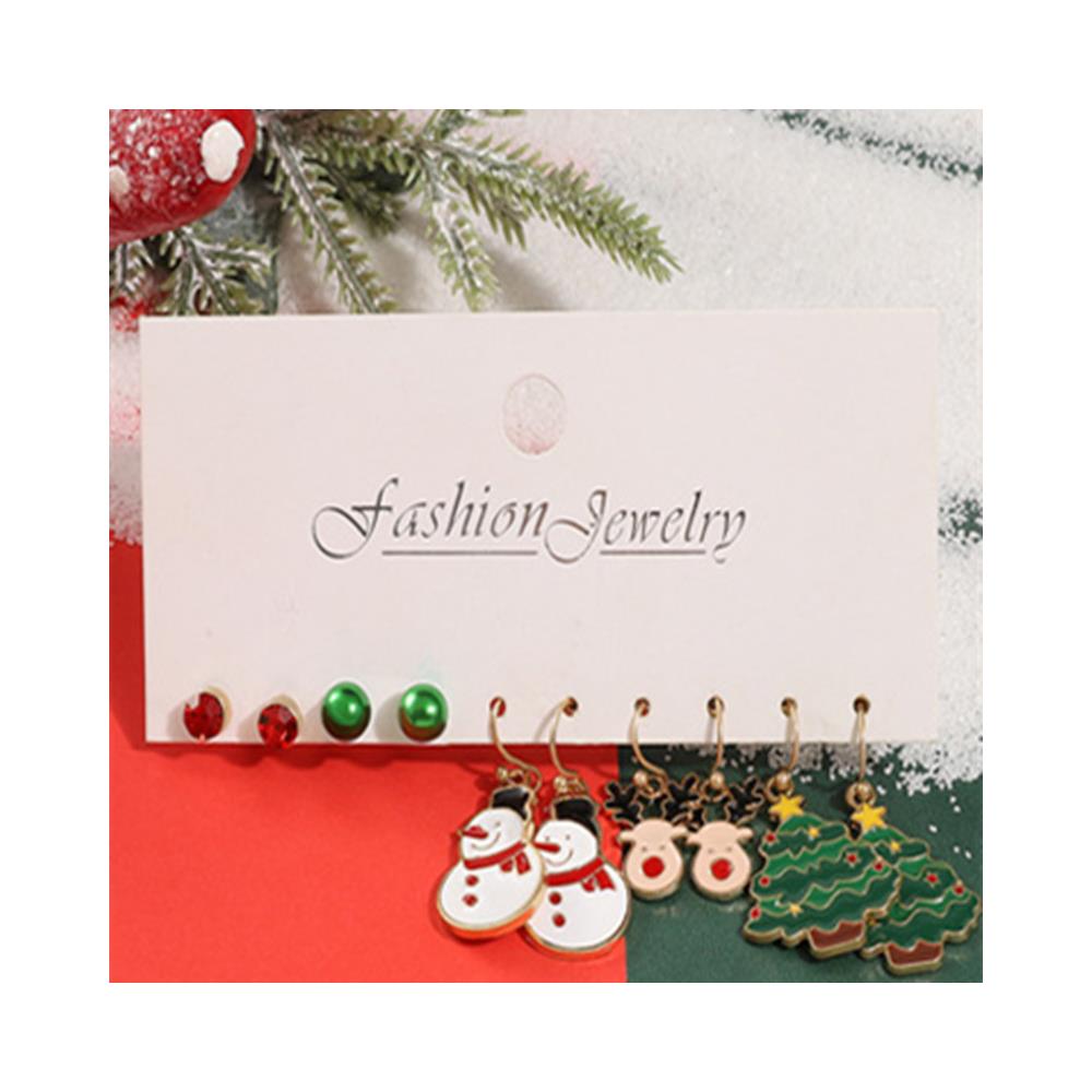 Set Di Orecchini Natalizi Da 5 Paia Multicolor - Foto 2