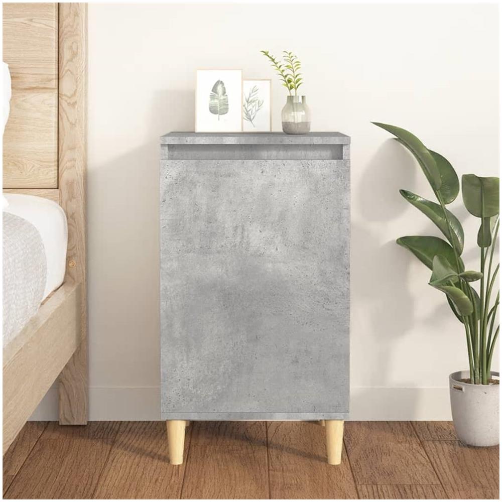 Comodino Grigio Cemento 40x35x70 Cm In Legno Multistrato - Foto 1
