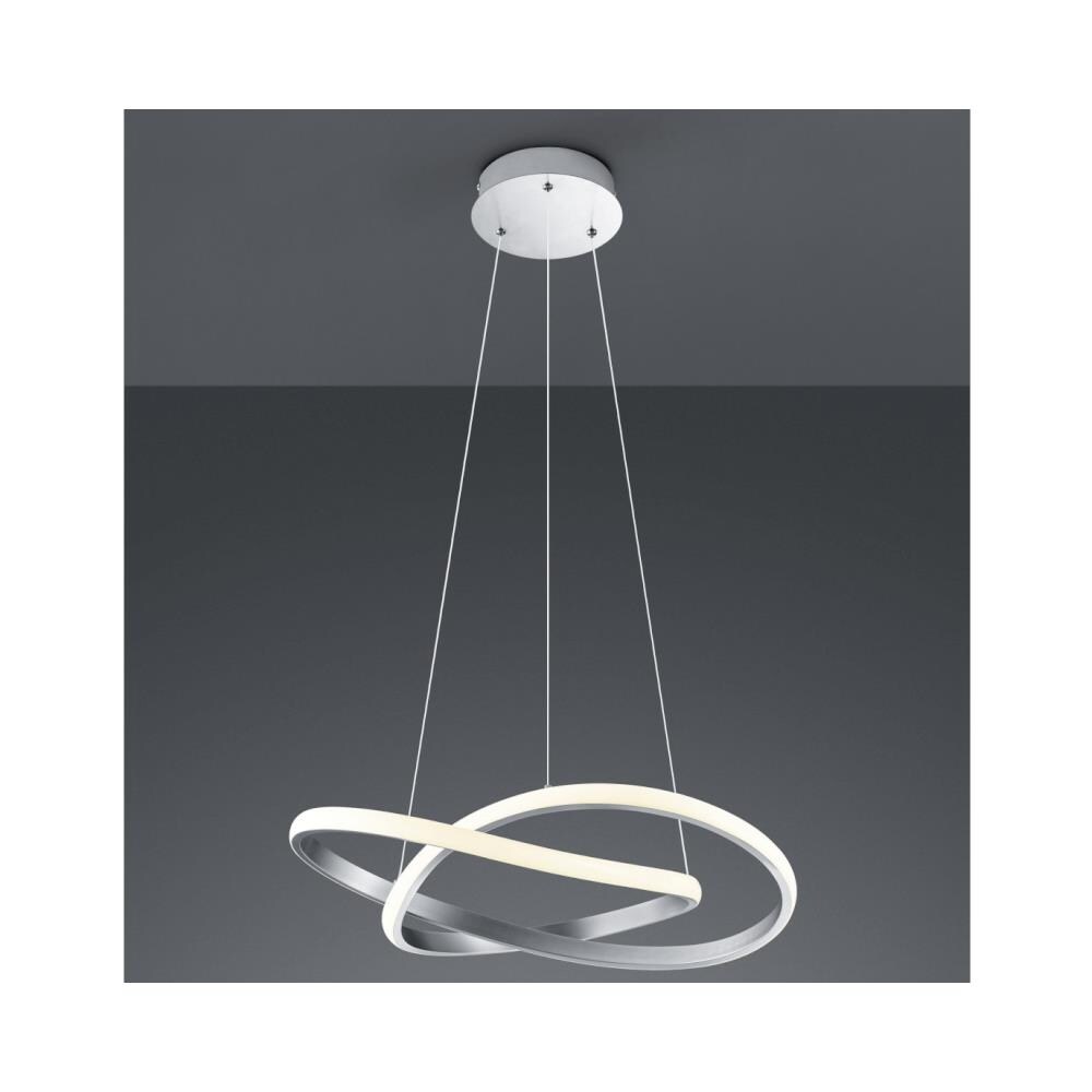 Lampadario Design Moderno Course Nichel Led Dimmer 4000k Ø60 Cm Trio Lighting - Foto 1