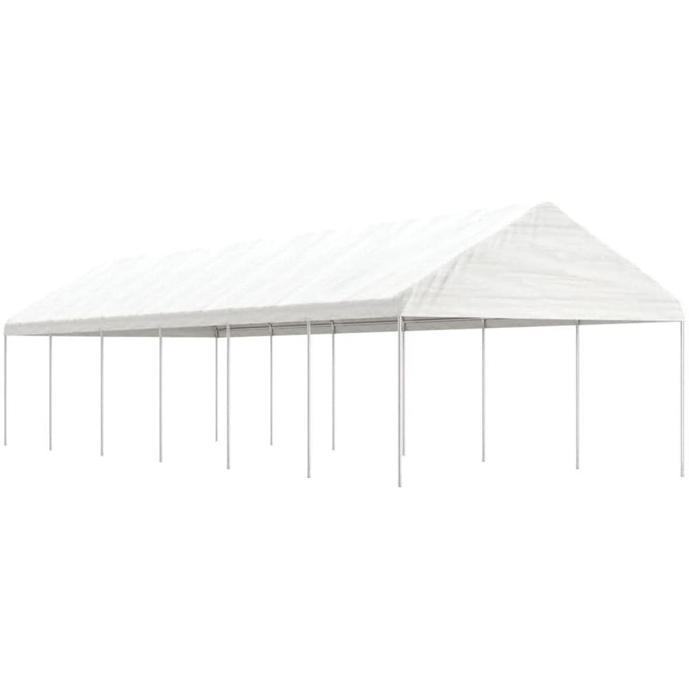 Gazebo Con Tetto Bianco 13,38x4,08x3,22 M In Polietilene - Foto 1