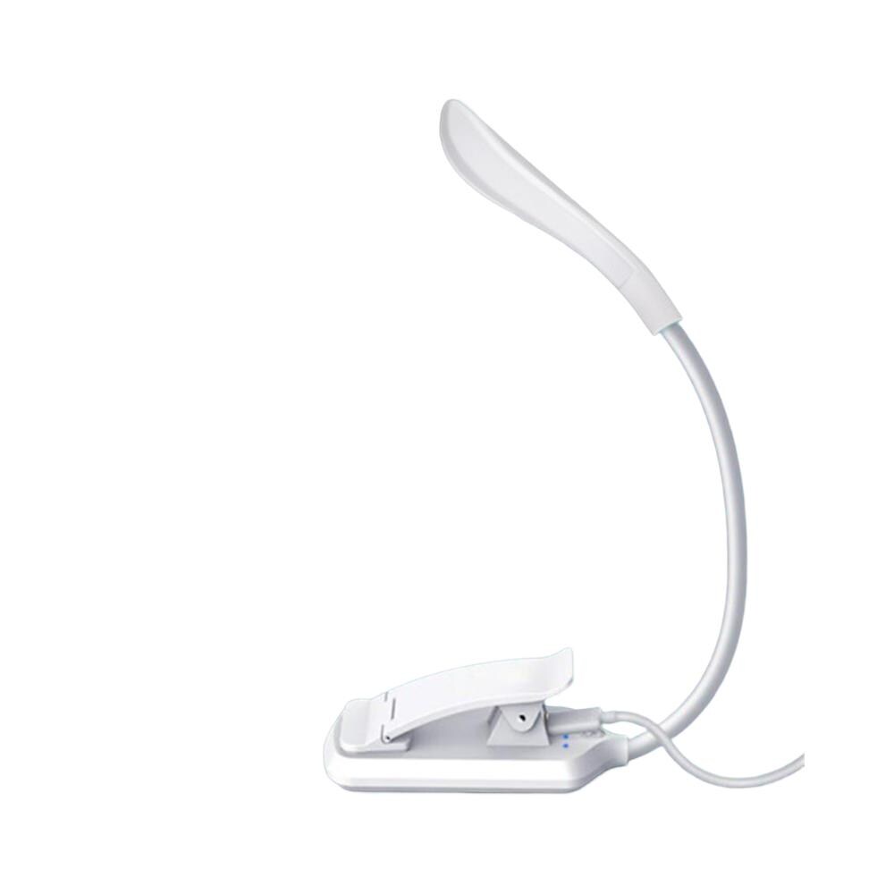 Lampada Da Lettura, Lampada Da Libro A Led Con 3 Modalità Di Luce, Ricaricabile White - Foto 1