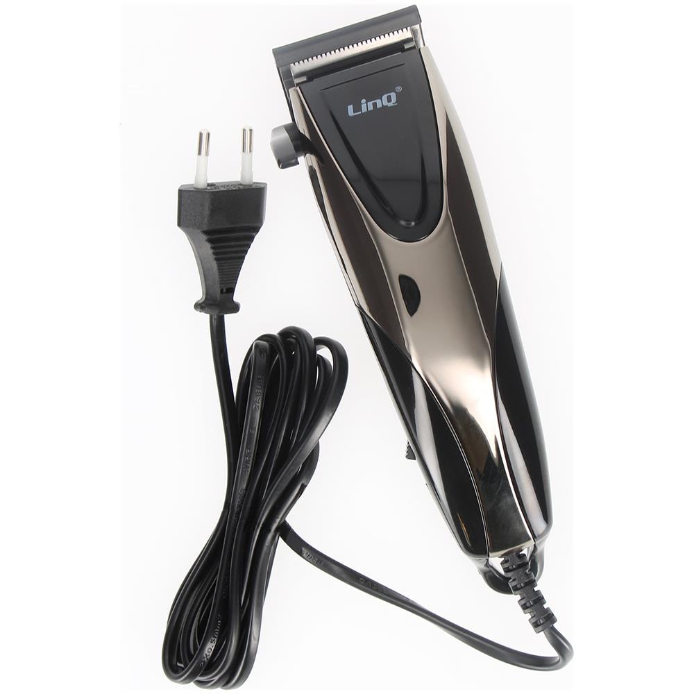 Tagliacapelli Professionale Con Filo Con 4 Testine Di Taglio A Clip, Nero / Argento - Foto 2