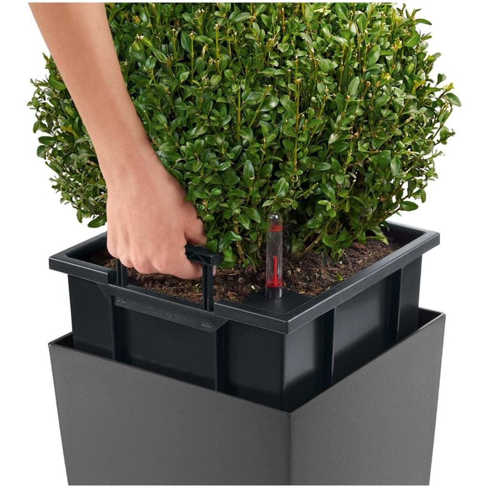 Fioriera Cubico Alto 40 ALL-IN-ONE Carbone 18233 - Foto 2