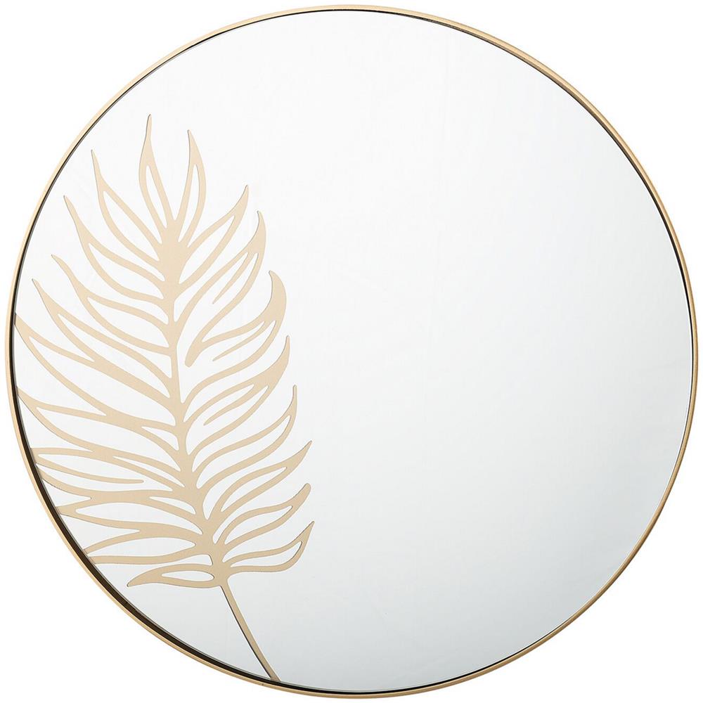 Specchio Da Parete Ø 57 Cm In Color Oro Sauvie - Foto 1