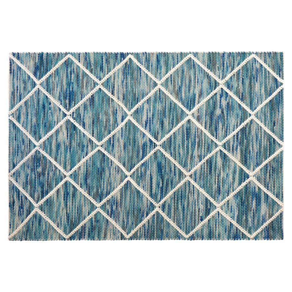 Tappeto Blu 140 X 200 Cm A Pelo Corto Belenli - Foto 2
