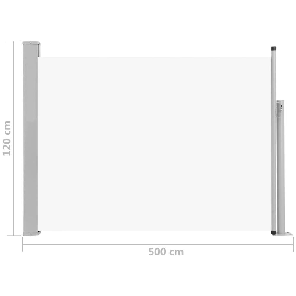 Tenda Laterale Retrattile Per Patio 120x500 Cm Crema - Foto 13
