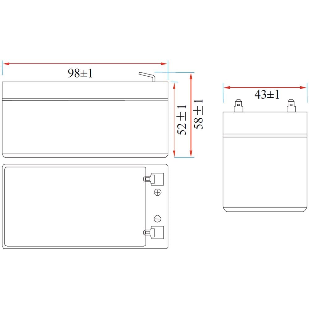 Batteria Ricaricabile Al Piombo 12v 1.3ah. Attacchi Faston - Foto 2