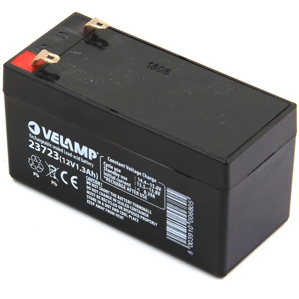 Batteria Ricaricabile Al Piombo 12v 1.3ah. Attacchi Faston - Foto 1