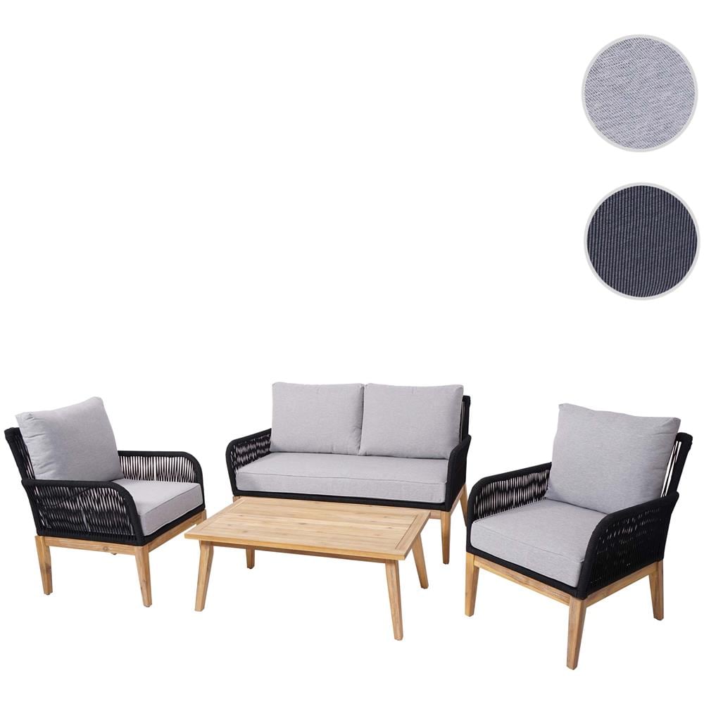 Mendler - Set Salotto Giardino Esterno Salottino Con Poltrona Hwc-h54 Legno Acacia Alluminio