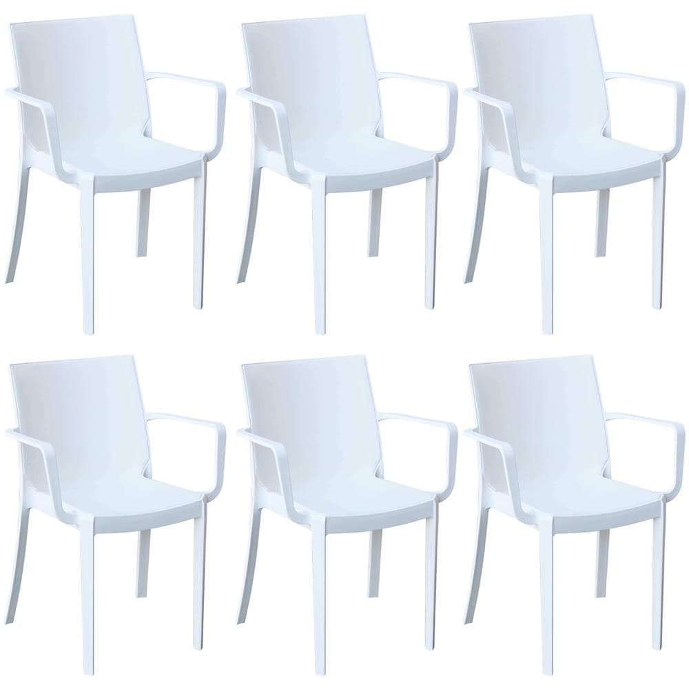 Victoria - Poltrona In Resina Impilabile Da Esterno E Interno Set Da 6 - Foto 1