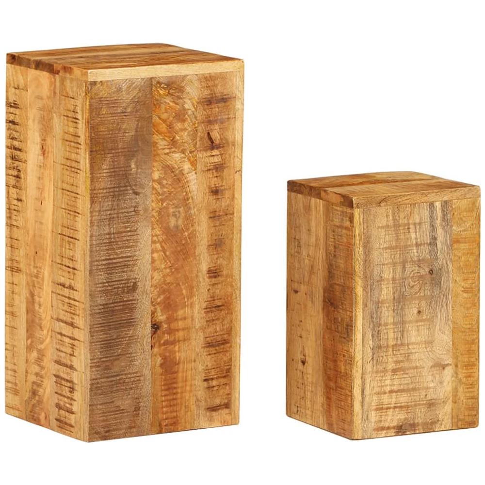 Supporti per Piante 2 pz in Legno Massello di Mango - Foto 1