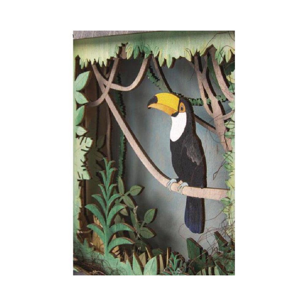 Cornice Decorativa In Legno Con Modello 3d - 24 X 24 X 6,5 Cm - Tucano - Foto 1