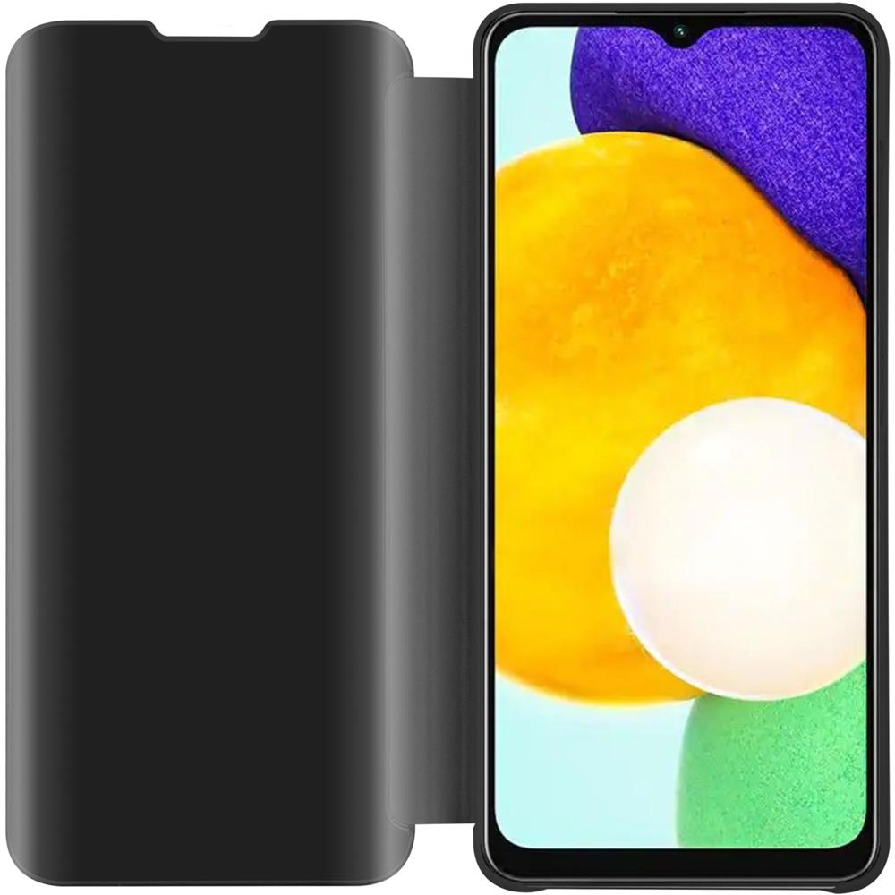 Custodia Compatibile Con Samsung Galaxy A13 5g In Tormalina Nera - Clear View Specchio Coperchio Protettivo Con Funzione Di Supporto Protezione A 360 Gradi - Foto 2