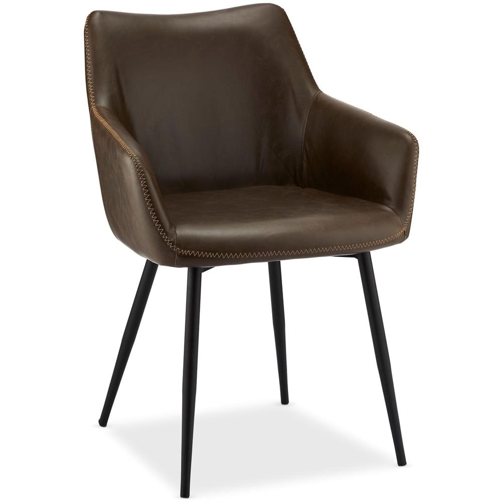 Chairus Set Di 2 Sedie Da Cucina In Ecopelle Bianca - Design Con Schienale Imbottito E Gambe In Metallo Nero - Sedie Da Pranzo Moderne Senza Braccioli Per Sala Da Pranzo, Soggiorno