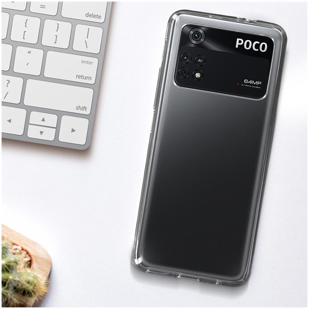 Cover Xiaomi Poco M4 Pro 4g Silicone Flessibile Extra-sottile Trasparente - Foto 2