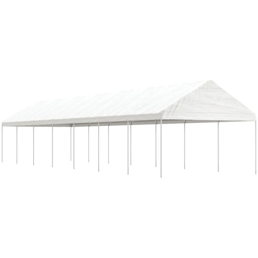 Gazebo Con Tetto Bianco 15,61x4,08x3,22 M In Polietilene - Foto 1