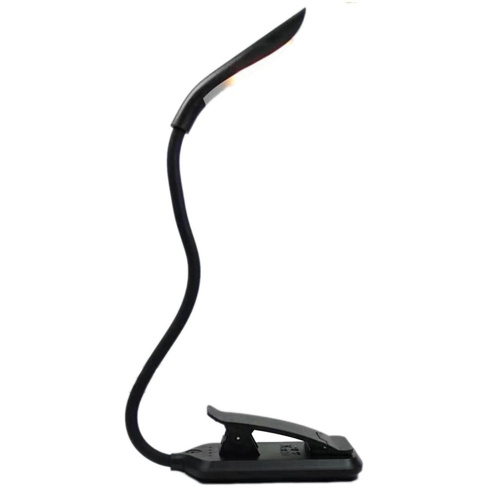 Lampada Da Lettura, Lampada Da Libro A Led Con 3 Modalità Di Luce, Ricaricabile Black - Foto 1