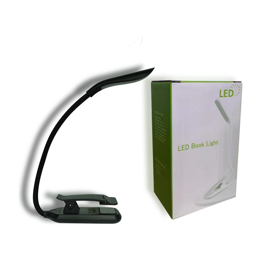 Lampada Da Lettura, Lampada Da Libro A Led Con 3 Modalità Di Luce, Ricaricabile Black - Foto 2