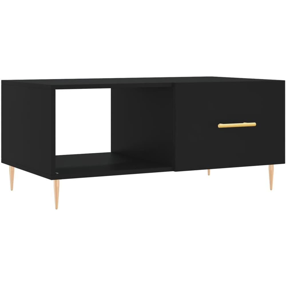 Tavolino Da Salotto Nero 90x50x40 Cm In Legno Multistrato - Foto 2