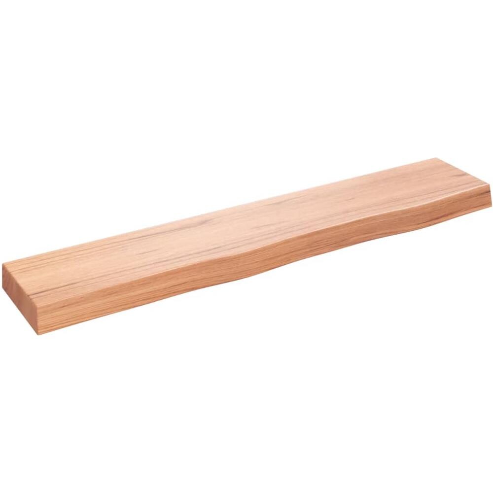 Ripiano Muro Marrone Chiaro 100x20x6cm Massello Rovere Trattato - Foto 1