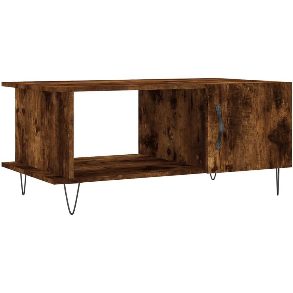 Tavolino Da Salotto Rovere Fumo 90x50x40cm In Legno Multistrato - Foto 2