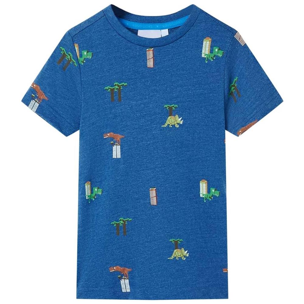 Maglietta da Bambino Blu Scuro Mélange 104 - Foto 1