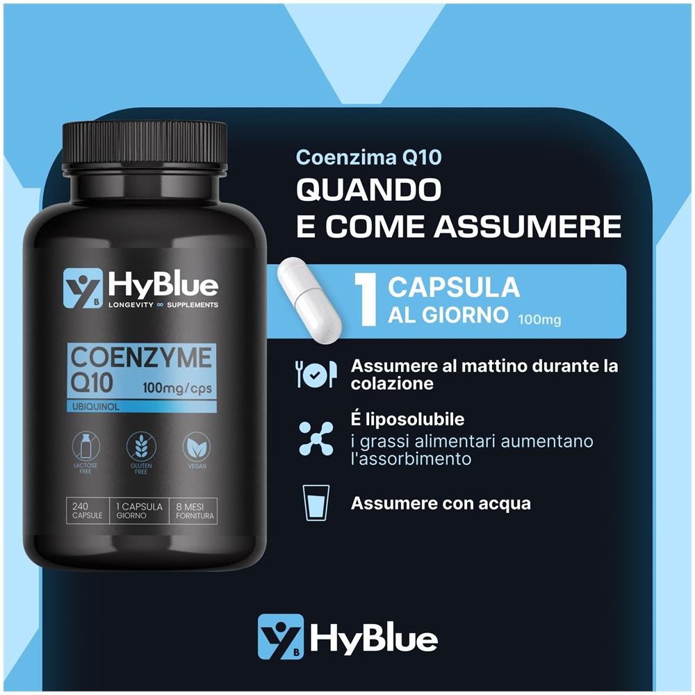 Coenzima Q10 Ubichinolo 100 mg 240 Capsule | Forma Ubiquinol ad Alto Assorbimento | Antiossidante per Energia Cellulare e Salute Cardiovascolare | 100% Vegano, Senza Glutine e Senza Lattosio | Fino a 8 Mesi - Foto 2
