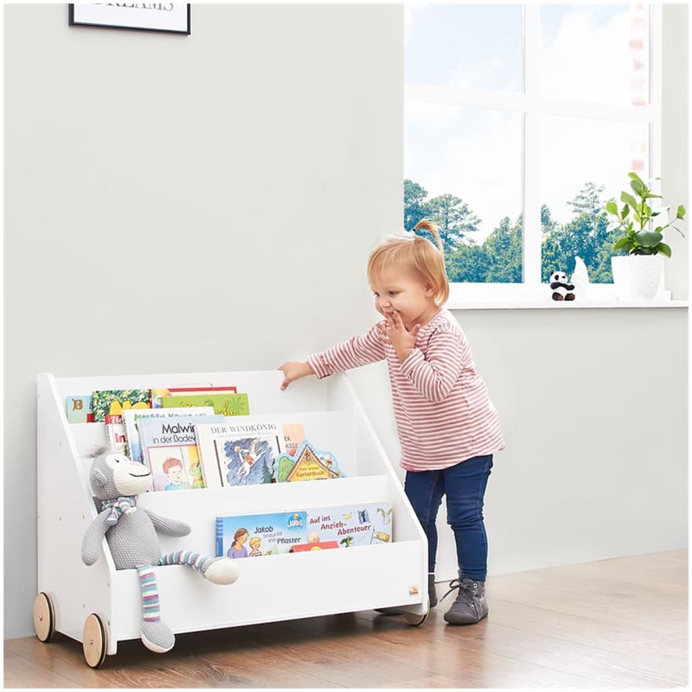 Libreria per Bambini Lasse Bianca con Ruote - Foto 2