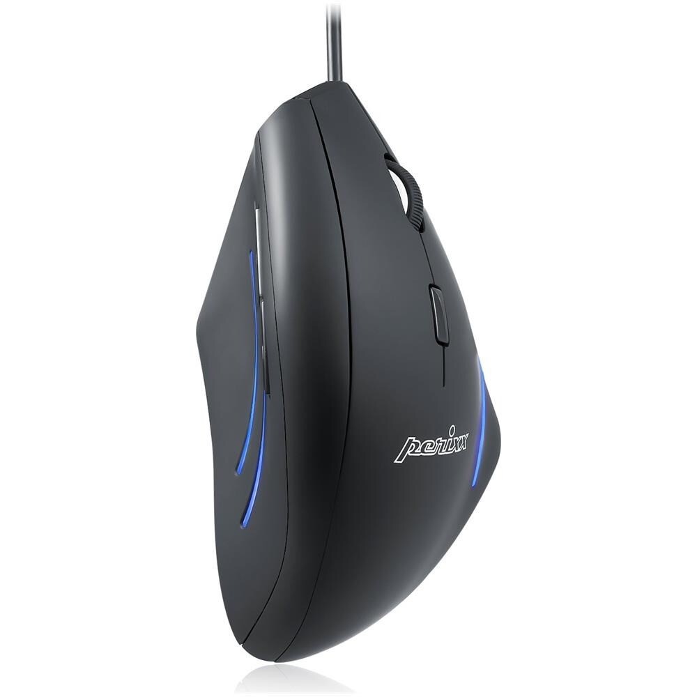 Perimice-508 Mouse Ergonomico Ottico Ergonomico, Rotella Di Scorrimento Integrata Nero - Foto 3