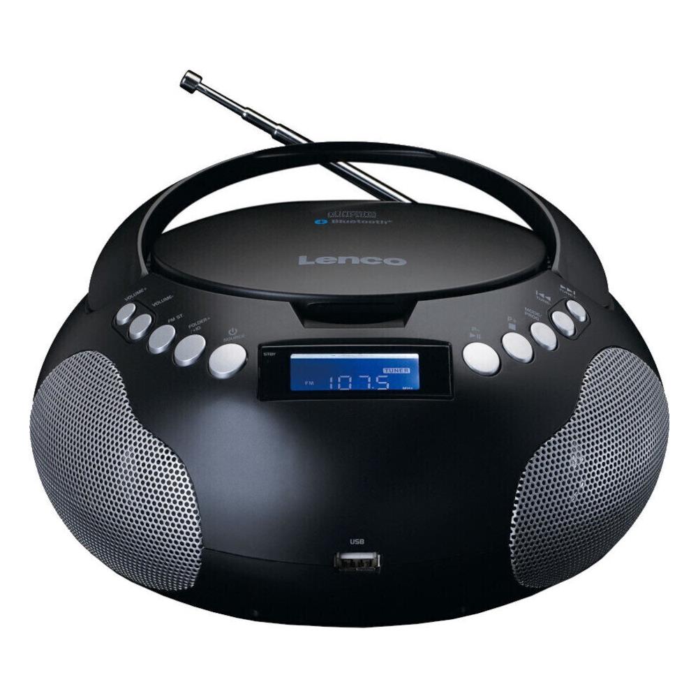 SCD-331 Radio Portatile FM Lettore CD / MP3 con Bluetooth USB / AUX - Nero / Argento - Foto 1
